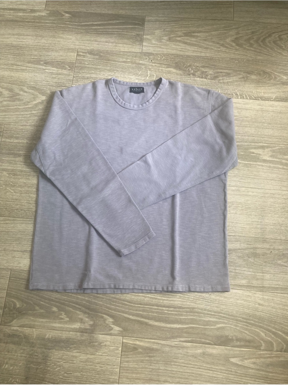 Velvet by Graham & Spencer Long Sleeve Tee Grey XL